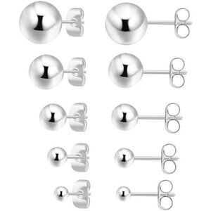 925 Sterling Silver Stud Earrings for Women, Sterling Silver Earrings Tiny Stud